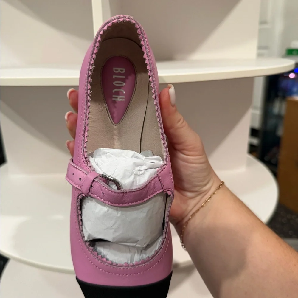 NIB Bloch Girls Cassiopeia Ballet‎ Flats Rose Pink Size 3.5 (35)